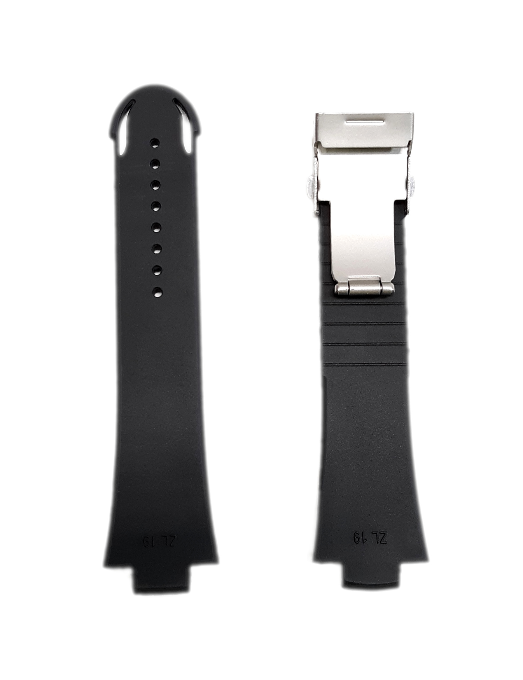 Chronotiempo Black Silicone Watch Band Strap Oris Aquis 24mm 12mm Bracelet
